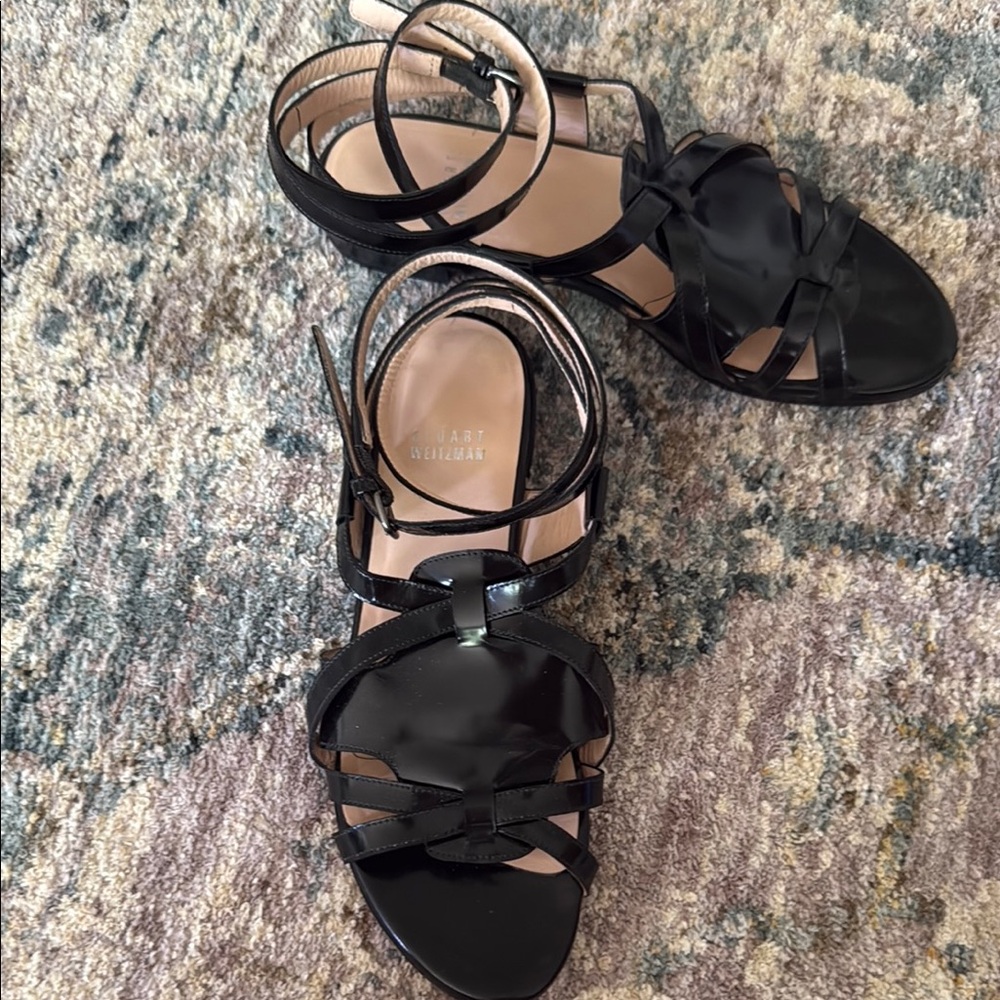 Stuart Weitzman Black Strappy Sandals Size 7M